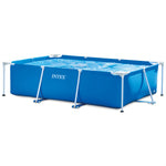 INTEX Rectangular Frame 8 ft 6 in x 5 ft 3 in x 25 in Above Ground Pool, Swimming Pool with Steel Frame, Pump Not Included
