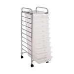 Seville Classics Rolling Utility Organizer Storage Cart , for Home Office, School, Classroom, Scrapbook, Hobby, Craft, 15 Drawer, Black