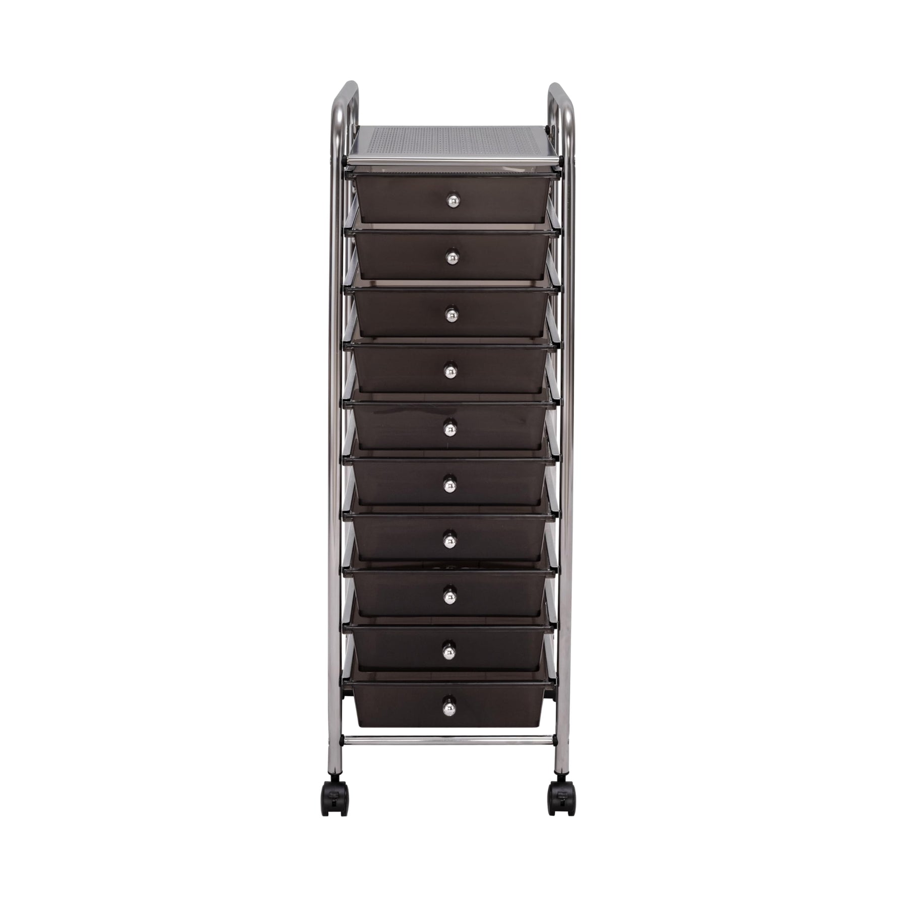 Seville Classics Rolling Utility Organizer Storage Cart , for Home Office, School, Classroom, Scrapbook, Hobby, Craft, 15 Drawer, Black