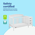 Graco Benton 5-in-1 Convertible Crib – GREENGUARD Gold Certified, Converts from Baby Crib to Toddler Bed, Daybed and Full-Size Bed, Fits Standard Full-Size Crib Mattress (White)