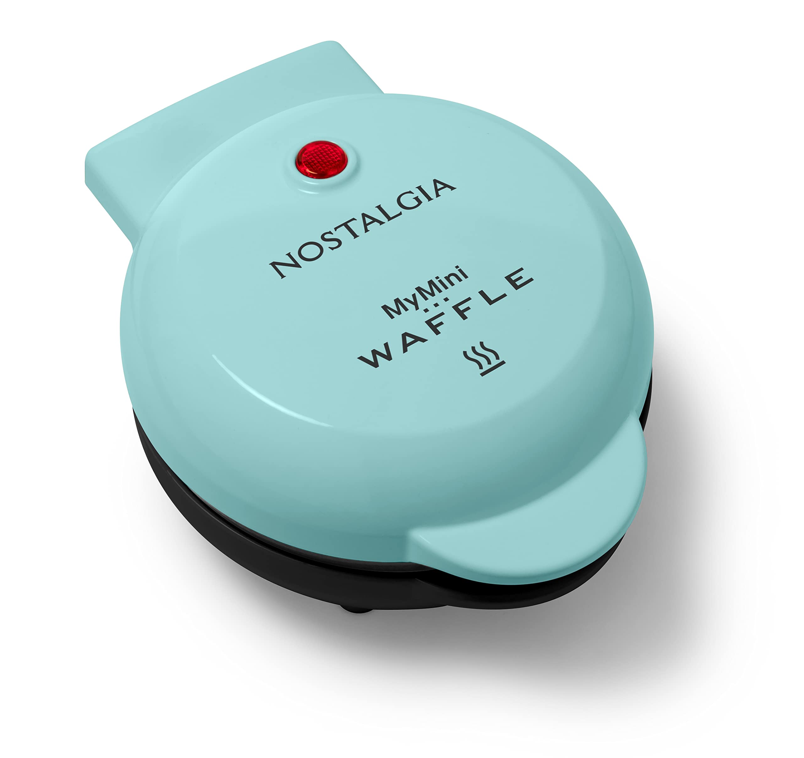 Nostalgia MyMini Personal Electric Waffle Maker, 5-Inch Cooking Surface, Hash browns, French Toast, Grilled Cheese, Quesadilla, Brownies, Cookies, Aqua