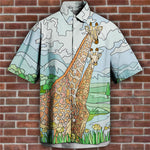3D Personalized Printing T-shirt Summer Loose Short Sleeve Lapel Shirt Casual Streetwear Clothing For Men