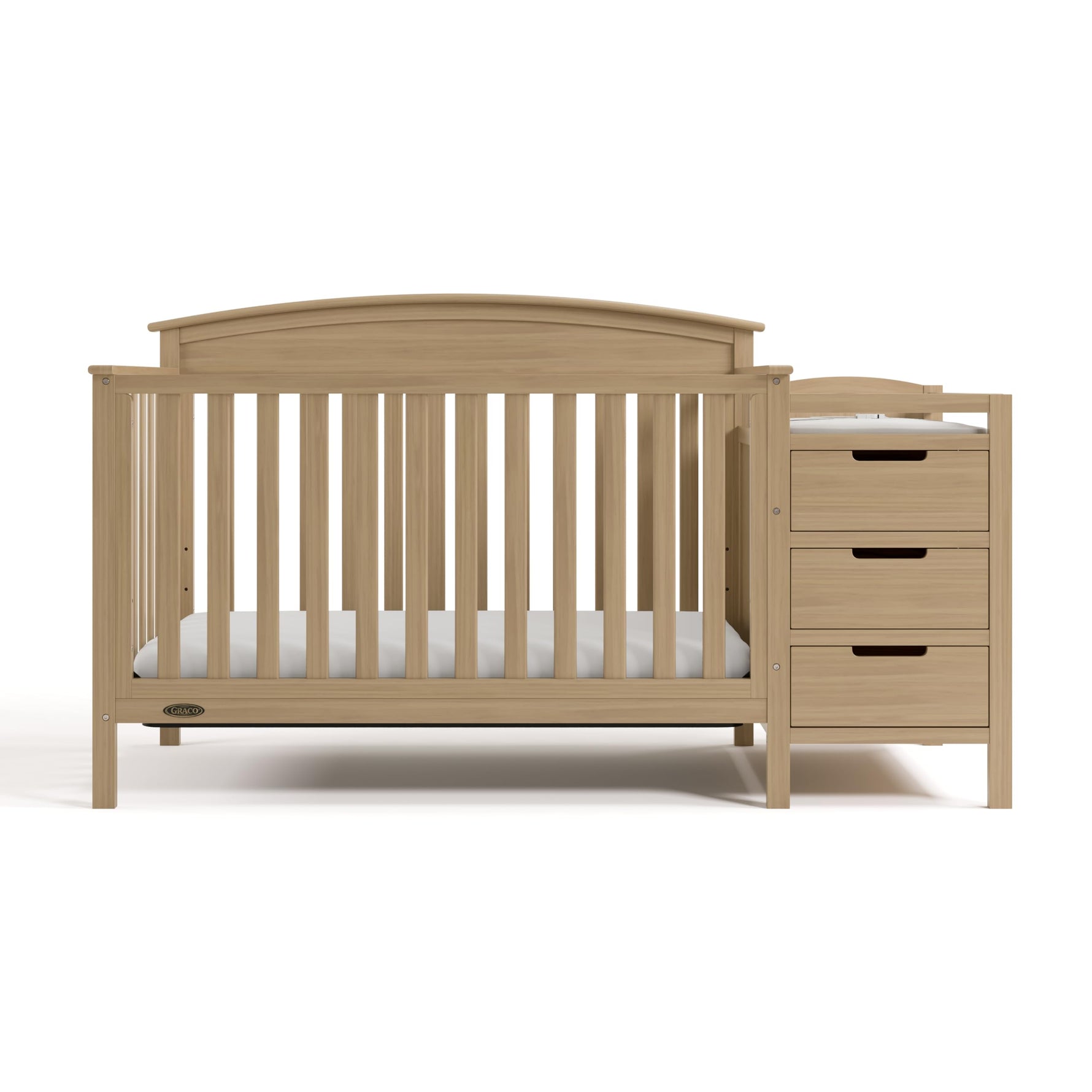 Graco Benton 5-in-1 Convertible Crib – GREENGUARD Gold Certified, Converts from Baby Crib to Toddler Bed, Daybed and Full-Size Bed, Fits Standard Full-Size Crib Mattress (White)