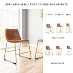 Signature Design by Ashley Mid Century Centiar 18.75" Dining Bucket Chair, 2 Count, Black and Brown