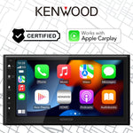 KENWOOD DMX4710S Digital Car Stereo (50W x 6-Ch), Apple CarPlay & Android Auto Compatible, Bluetooth-Enabled Head Unit with 6.8" LCD Display, Single DIN Touchscreen Car Stereo with USB Mirroring