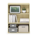 Furinno PASIR Book Shelf, 3-Tier Bookshelf, Storage Shelves Bookcase, 9.7 x 23.7 x 31.5, for Living Room, Bedroom, Home Office, Plain White
