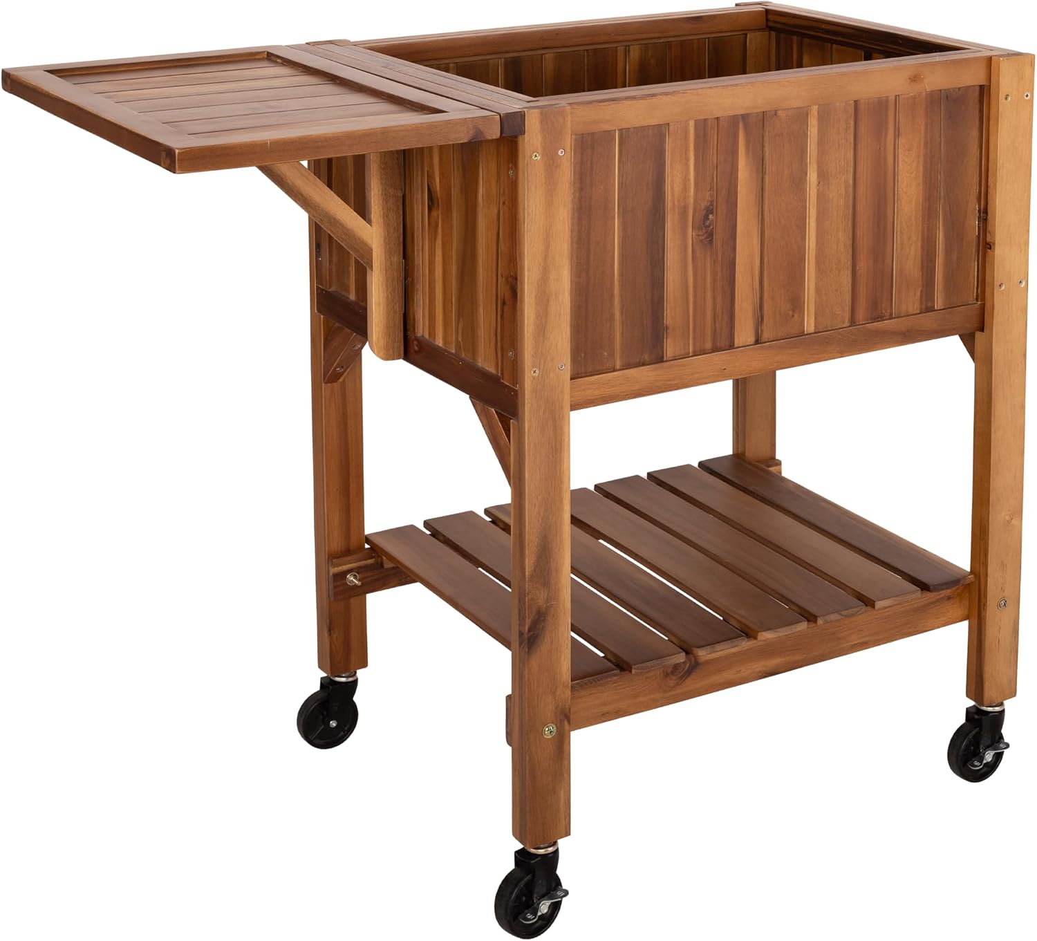 Seville Classics Acacia Wood Raised Garden Bed Planter