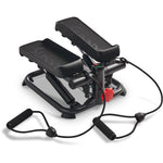 Sunny Health & Fitness Mini Steppers with Digital Monitor and Resistance Bands, Compact Low-Impact Cardio Machines for Home Workouts