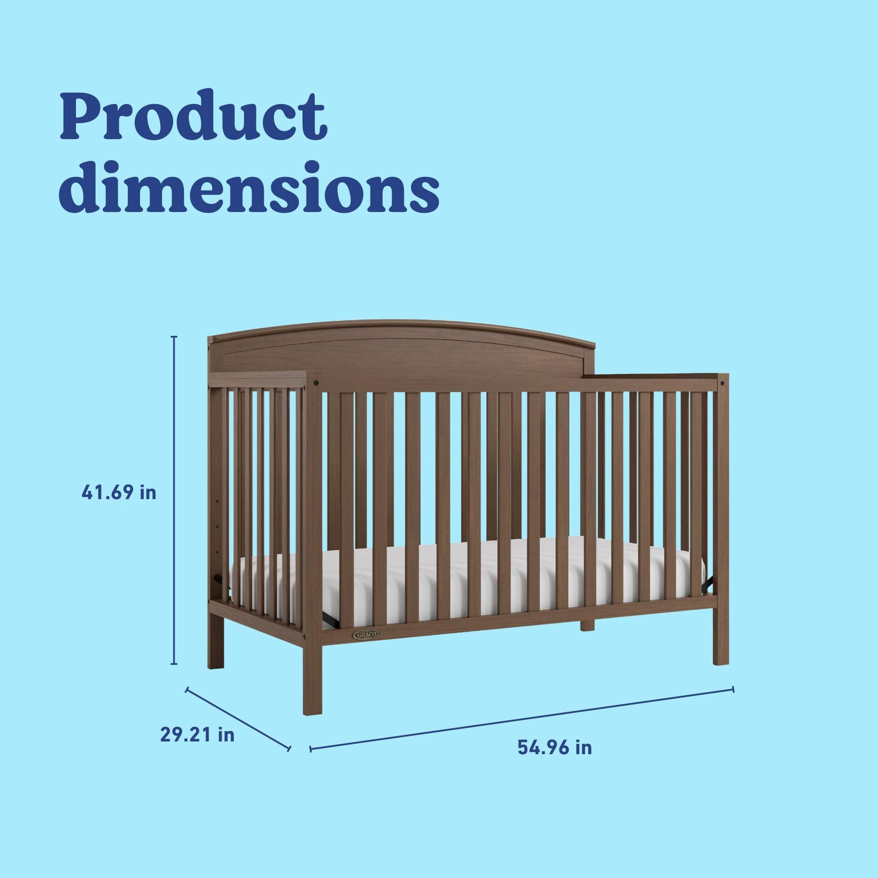 Graco Benton 5-in-1 Convertible Crib – GREENGUARD Gold Certified, Converts from Baby Crib to Toddler Bed, Daybed and Full-Size Bed, Fits Standard Full-Size Crib Mattress (White)