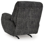 Signature Design by Ashley Skymaker Modern Faux Leather Manual Rocker Recliner with Track Arms, Dark Brown