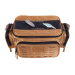 Plano Guide Series 3500 Tackle Bag, Beige, Includes 5 3500 Stowaway Organization Boxes, Premium Soft Fishing Tackle Storage, Waterproof & Non-Skid Base