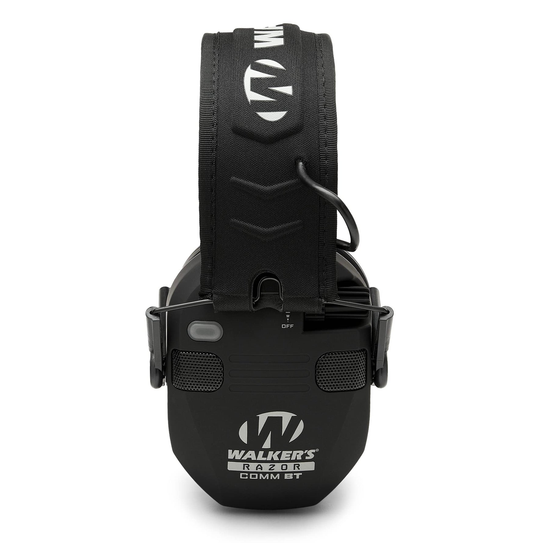 WALKER'S Razor Electronic Quad Muff w/ Bluetooth | 4 Mics 360-Degree Sound Capture 23dB NRR Hearing Protection Range Shooting Earmuffs w/ 2 AAA Batteries, Black