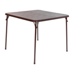 Flash Furniture Madelyn 33.5" Square Folding Multipurpose Card Table with Padded Vinyl Top, Portable Folding Game Table for 4 Players, Black