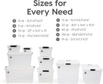 IRIS USA 6-Pack 6 Quart Storage Bins with Lids | Transparent design makes contents easy to find. Ideal for shoes, photos, documents, and small essentials. Nestable design
