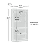 Sauder 5-Shelf Split Bookcase/ Book shelf, Oiled Oak finish