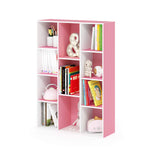Furinno LUDER Book Shelf, 5-Cube Bookshelf, Reversible Bookcase, 9.4 x 19.5 x 31.5, Easy Assembly, for Living Room, Bedroom, Home Office, White