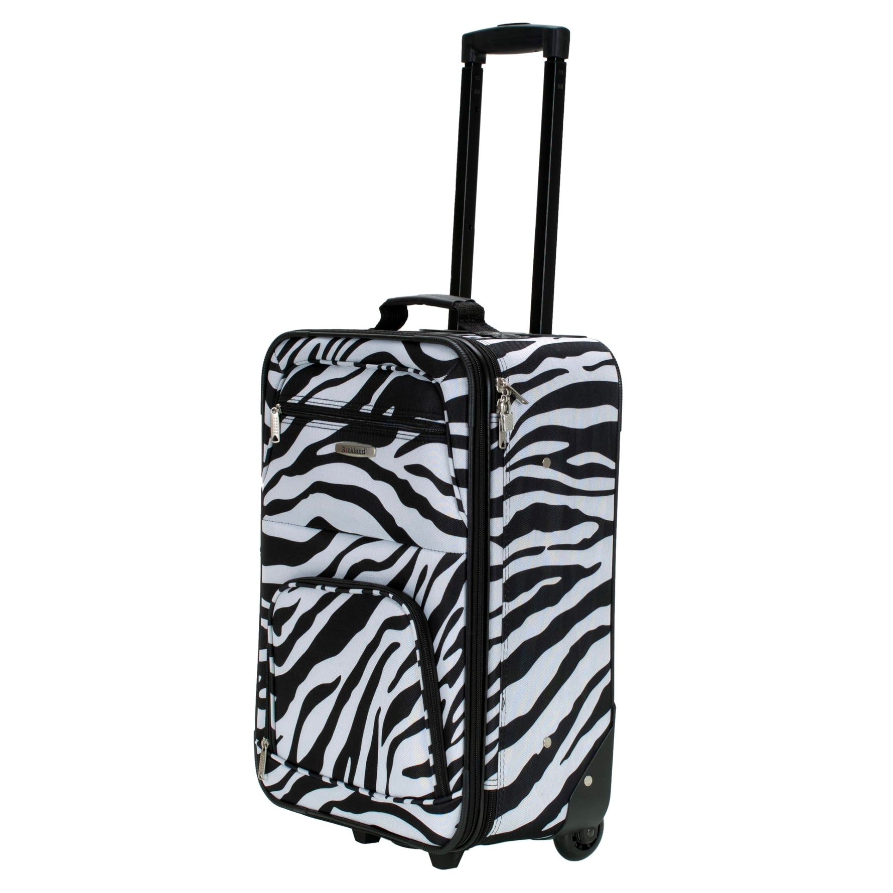 Rockland Fashion Softside 2 Piece Luggage Set, Expandable, (14" Tote/19" Upright), Purple