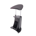 Techni Mobili Sit-to-Stand Rolling Adjustable Height Laptop Cart with Storage, Graphite, 22 x 16 x 46