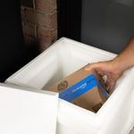 Mayne Fairfield Garden Hose Bin - Black - 17in L x 17in W x 18in H - Holds up to 100 ft. of standard garden hose (5858-B)