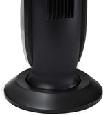 Seville Classics UltraSlimline Indoor Bladeless Oscillating Tower Fan Quiet Cooling LED Display Space-Saving for Home w/Remote and 7.5H Timer, Black, 40" 5-speed (115 degrees)