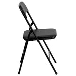 Flash Furniture Madelyn 33.5" Square Folding Multipurpose Card Table with Padded Vinyl Top, Portable Folding Game Table for 4 Players, Black