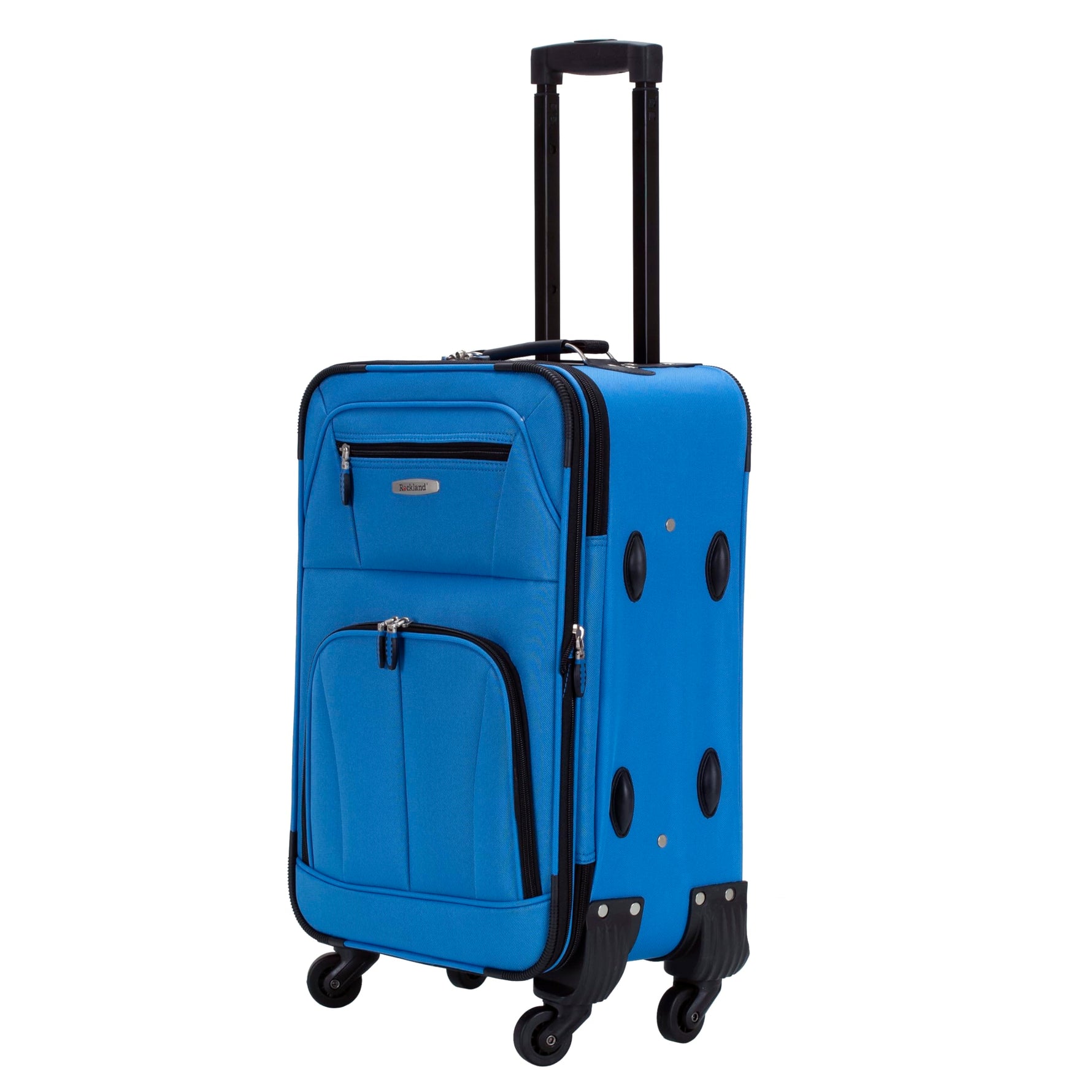 Rockland Pasadena Expandable Spinner Carry-on 19", Black