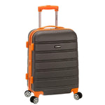 Rockland Melbourne Hardside Expandable Spinner Wheel Luggage, Checked Large 28", Black