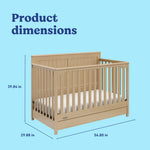 Graco Hadley 5-in-1 Convertible Crib with Drawer – GREENGUARD Gold Certified, Fits Standard Crib Mattress, Converts to Toddler Bed, Daybed and Full Bed, 4 Adjustable Mattress Heights (White)