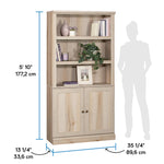 Sauder Miscellaneous Storage 5-Shelf/Book Shelf 2-Door Bookcase, Glacier Oak Finish