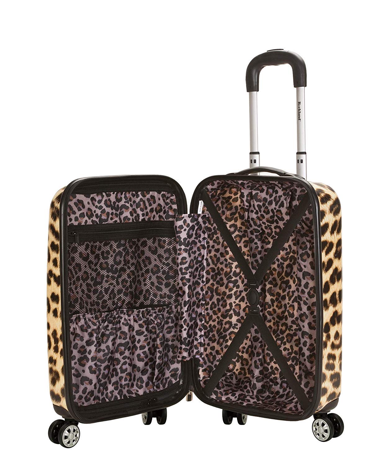 Rockland Safari Hardside Spinner Wheel Luggage, CAMO, Carry-On 20"