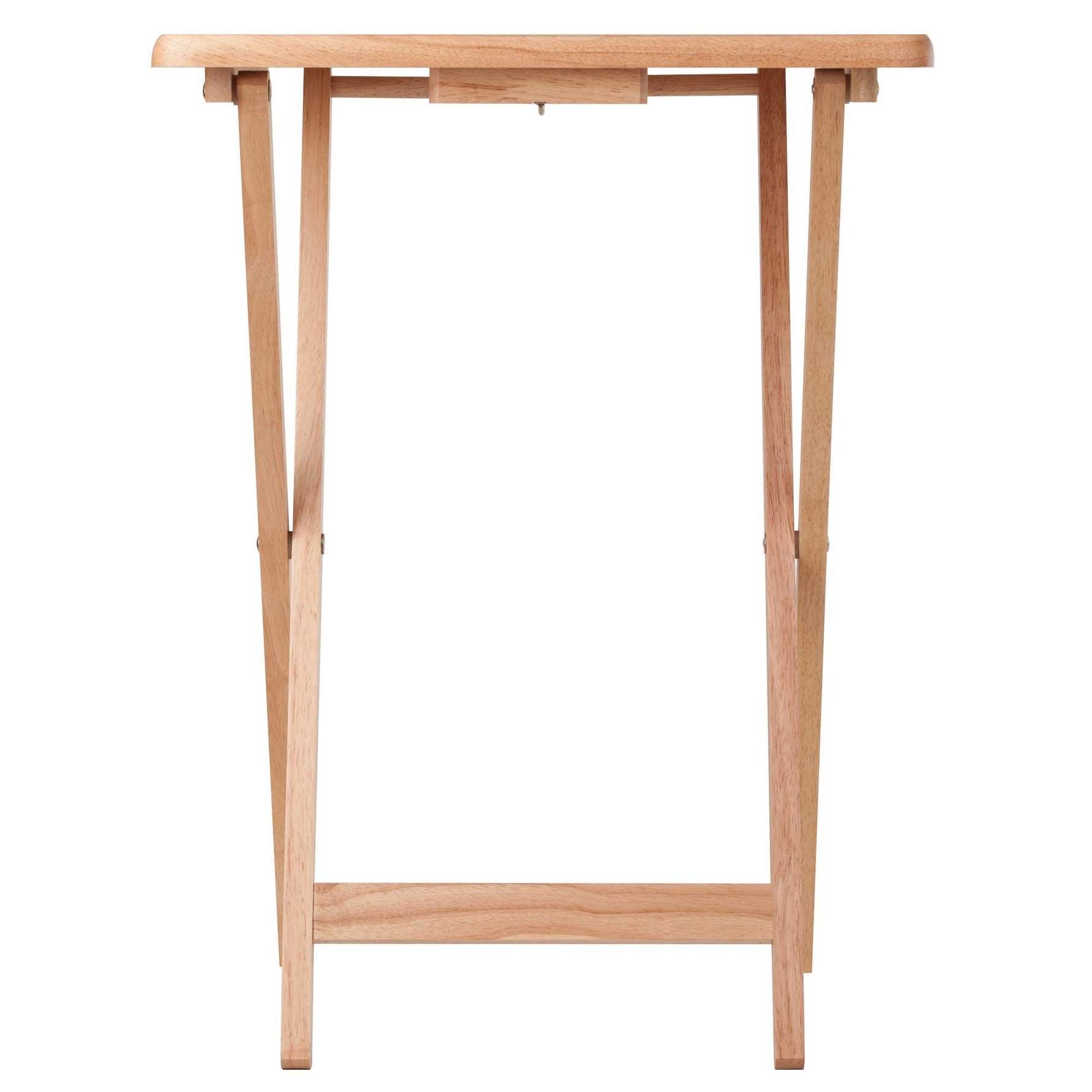 Winsome Alex Set of 2 Foldable Snack Tables, Easy to Store Small Portable Fold Up Table Set for Kitchen, Living Room TV Dining, Crafts, Puzzles, Work From Home