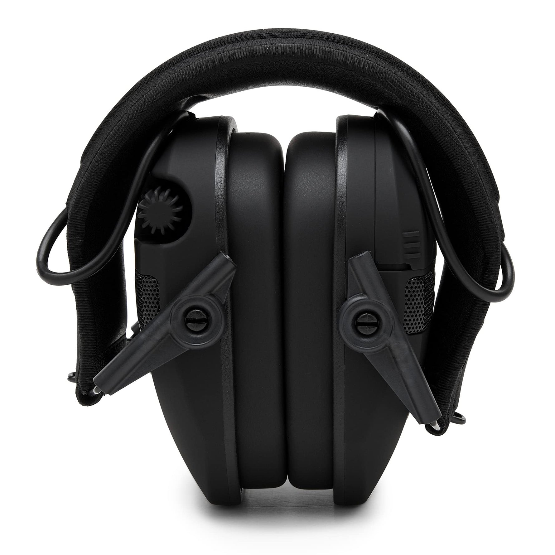 WALKER'S Razor Electronic Quad Muff w/ Bluetooth | 4 Mics 360-Degree Sound Capture 23dB NRR Hearing Protection Range Shooting Earmuffs w/ 2 AAA Batteries, Black