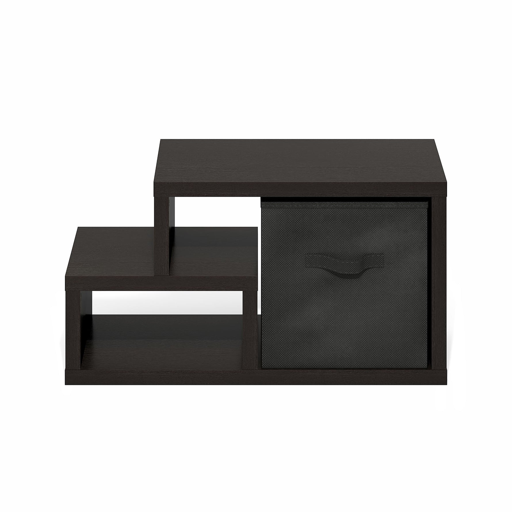 Furinno CLASSIC Coffee Table, Modern Rectangle Coffee Table with 1.8" Triple Thick Tabletop, Side Table, Toolless Assembly, for Living Room, Home Office, Black