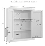 Crosley Furniture Savannah Wall Mounted Bathroom Storage Medicine Cabinet with Shelves, White