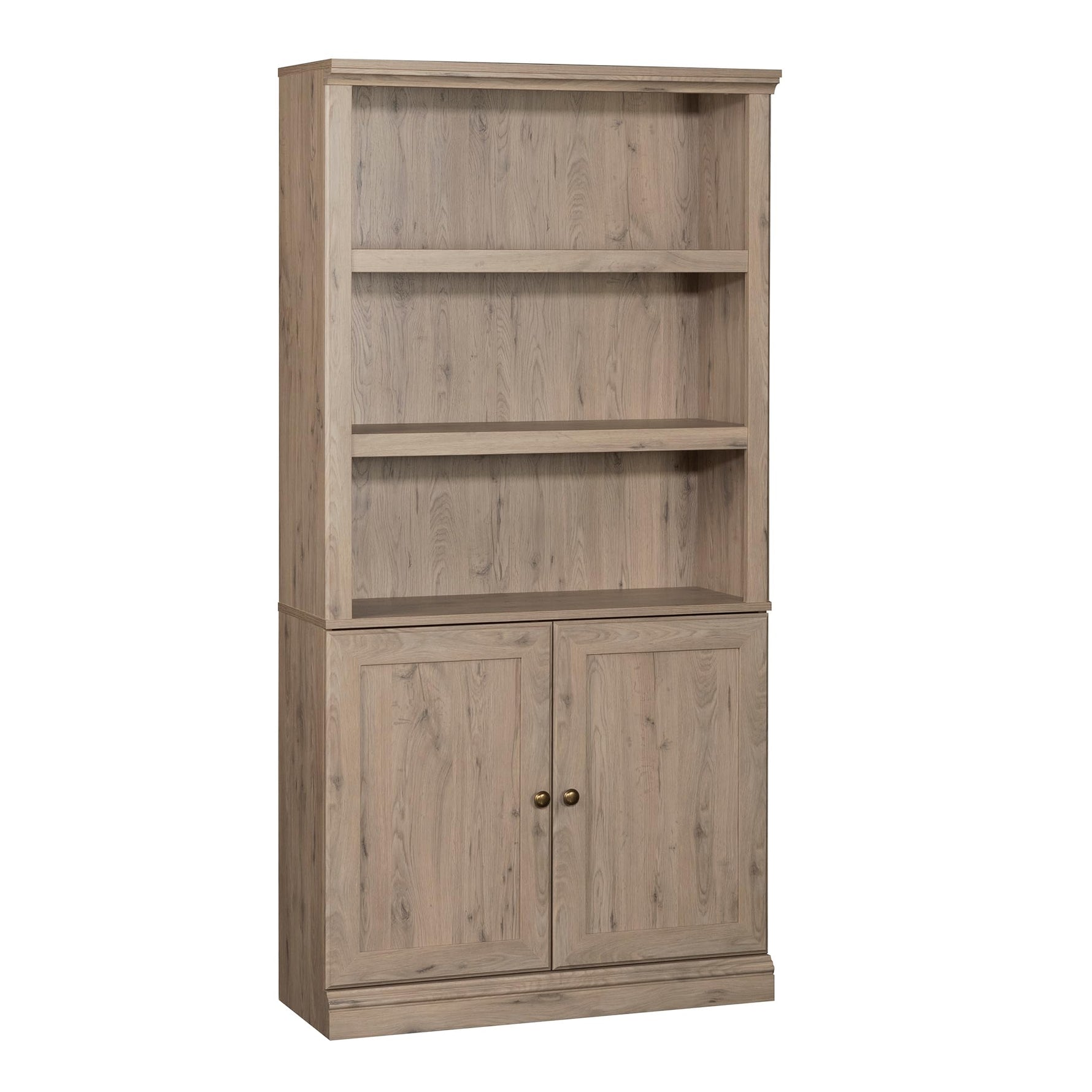 Sauder Miscellaneous Storage 5-Shelf/Book Shelf 2-Door Bookcase, Glacier Oak Finish