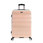 Rockland Melbourne Hardside Expandable Spinner Wheel Luggage, Checked Large 28", Black