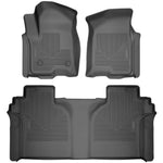 Husky Liners Weatherbeater Floor Mats | Fits 2015-2026 Ford F-150, 2022-2026 Lightning, SuperCrew (Crew Cab) w/Carpet & w/Out Fold Flat Storage | Front & 2nd Row, 3-pc Black - 94041