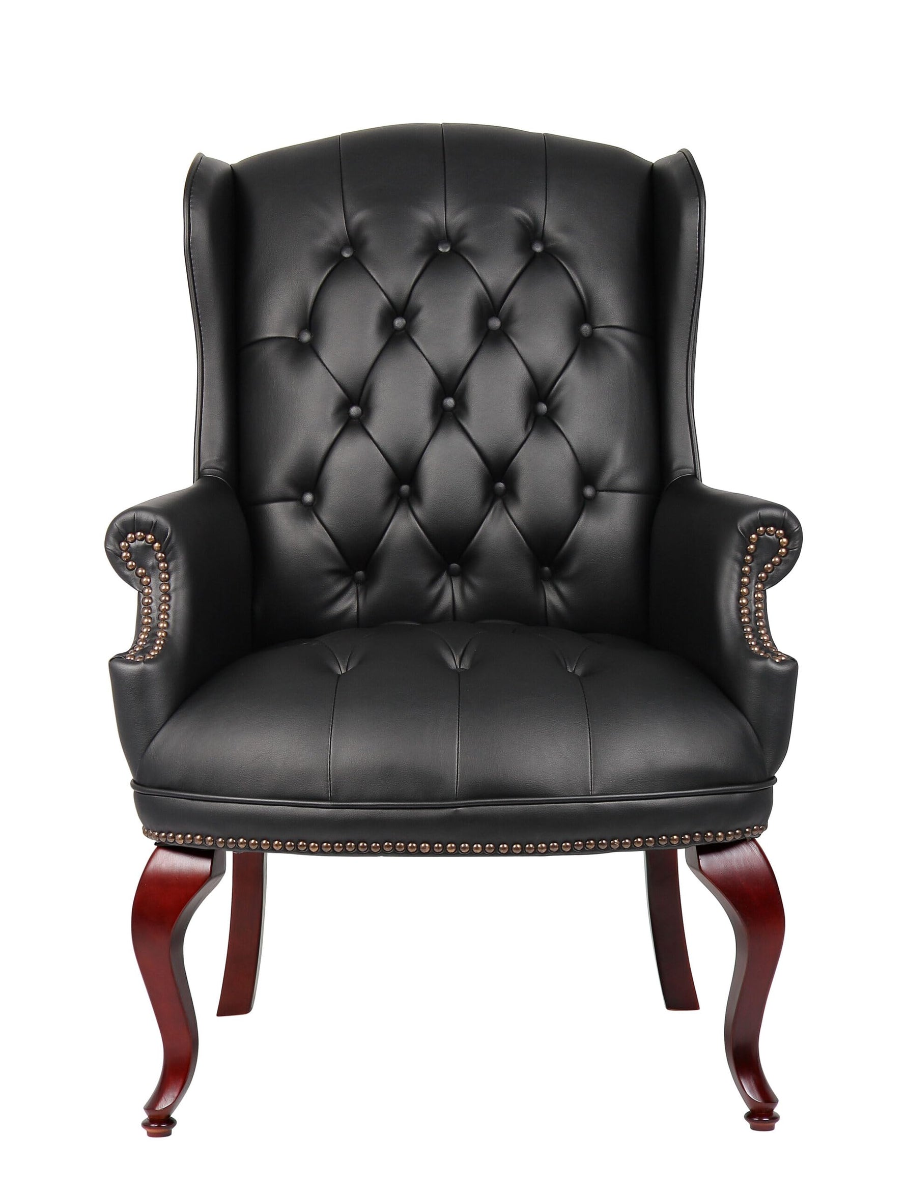 BOSS Office Products Wingback Traditional Guest Chair in Black