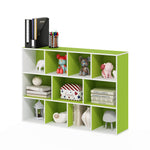 Furinno LUDER Book Shelf, 5-Cube Bookshelf, Reversible Bookcase, 9.4 x 19.5 x 31.5, Easy Assembly, for Living Room, Bedroom, Home Office, White