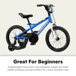 Schwinn Koen Bike, 16 Inch Bike for Kids Ages 3-7, SmartStart Ergonomic Design for Kids, Adjustable Seat Grows with your Child, Rear Coaster Brake and Front Caliper Brake, Training Bicycle