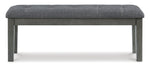 Signature Design by Ashley Ralene Tufted Upholstered Dining Room Bench, Medium Brown