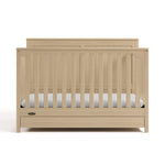 Graco Hadley 5-in-1 Convertible Crib with Drawer – GREENGUARD Gold Certified, Fits Standard Crib Mattress, Converts to Toddler Bed, Daybed and Full Bed, 4 Adjustable Mattress Heights (White)