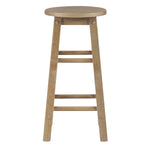 Linon Natural Barstool with Round Seat, 24-Inch