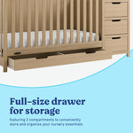 Graco Hadley 5-in-1 Convertible Crib with Drawer – GREENGUARD Gold Certified, Fits Standard Crib Mattress, Converts to Toddler Bed, Daybed and Full Bed, 4 Adjustable Mattress Heights (White)