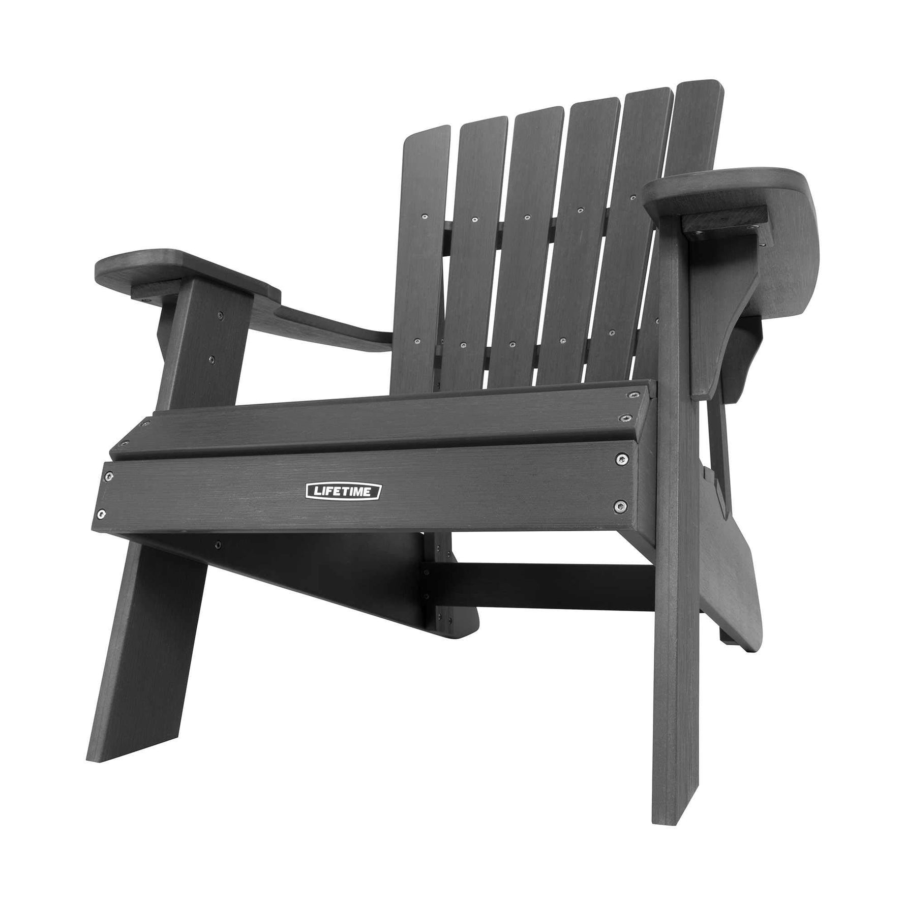 Lifetime 60335 Faux Wood Adirondack Chair, Shale Stone