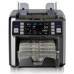 Aneken Mixed Denomination Money Counter with Counterfeit Detection, Touch Screen, and 2CIS/UV/MG/IR/DD/DBL/HLF/CHN, Value and Mixed Counting for Accurate Cash Counting, Gray