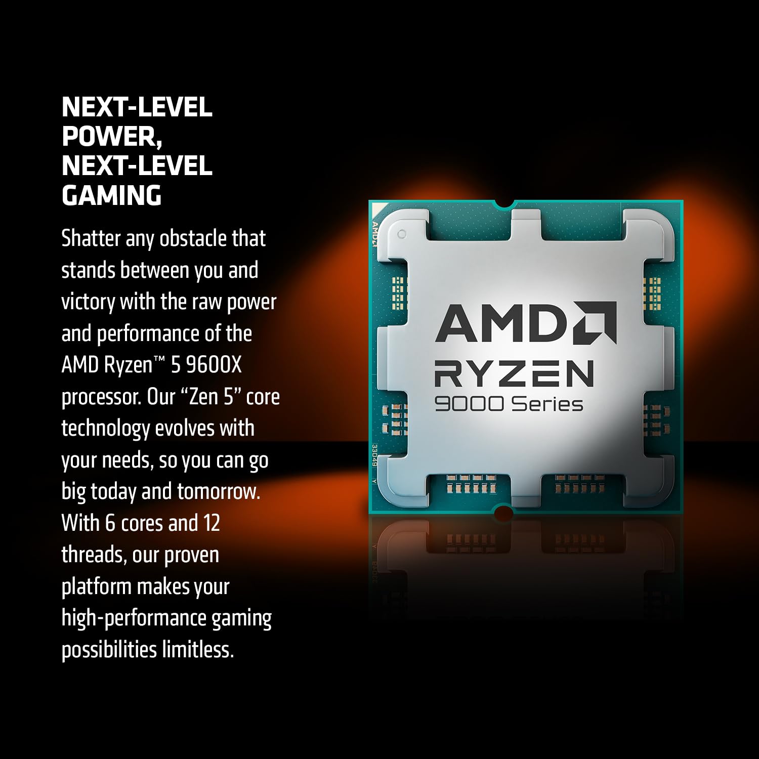 AMD Ryzen™ 5 9600X 6-Core, 12-Thread Unlocked Desktop Processor