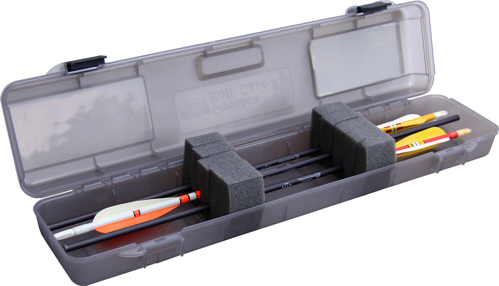 MTM BHCB-41 Crossbolt Case, Holds 12 Bolts up to 23", USA Made, Clear Smoke