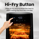 Chefman Air Fryer – 6 QT Compact Airfryer for Quick & Easy Meals, Features Hi-Fry Technology for Extra Crisp, Easy-View Window, Touch Controls with 4 Presets, Nonstick & Dishwasher Safe Basket - Black