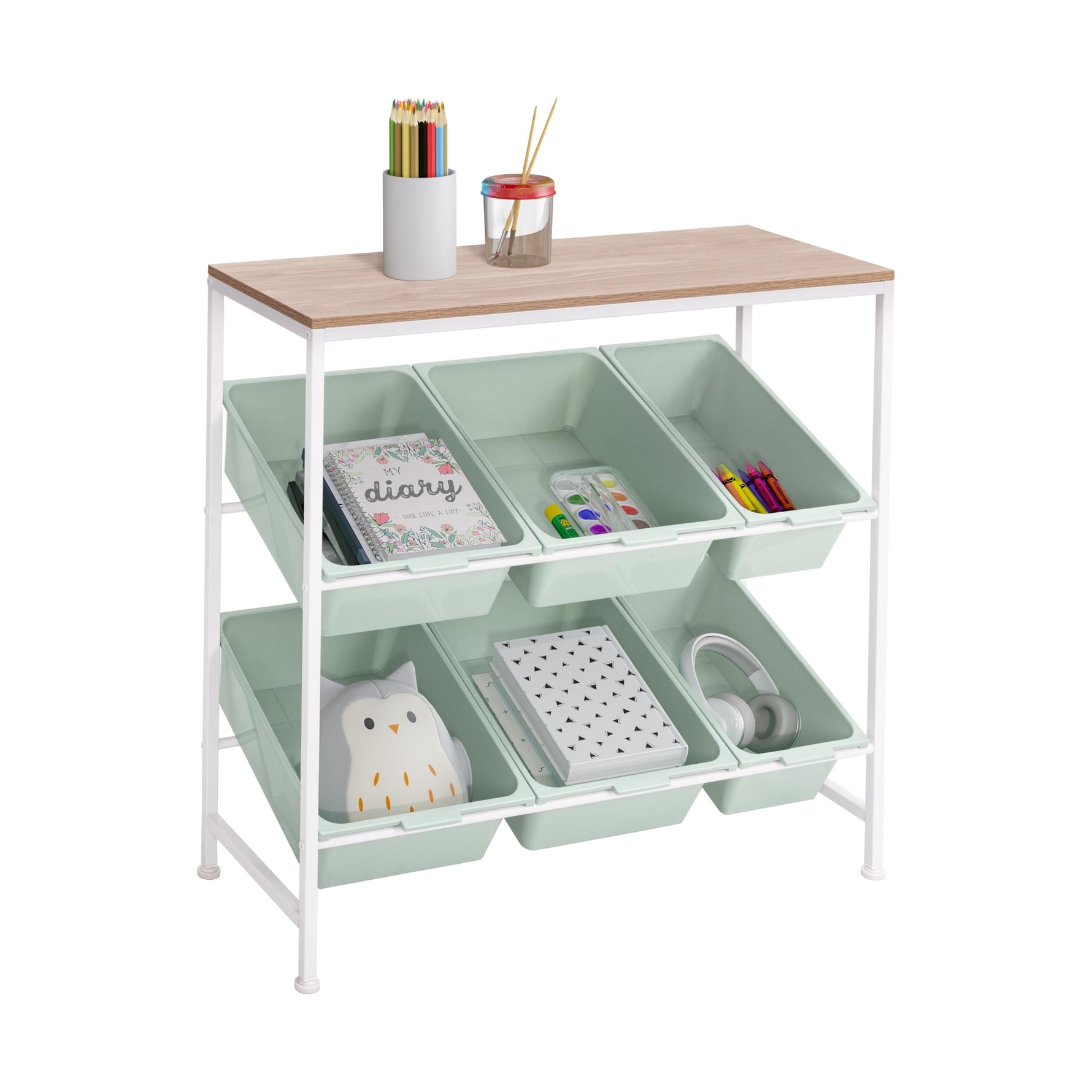 Seville Classics Rolling Utility Organizer Storage Cart , for Home Office, School, Classroom, Scrapbook, Hobby, Craft, 15 Drawer, Black